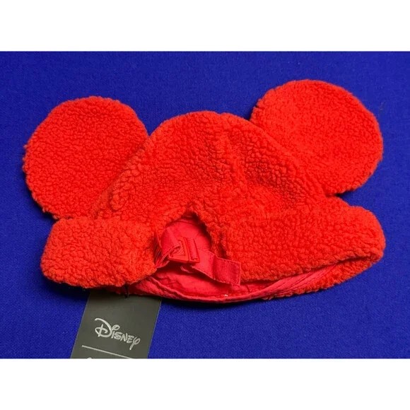 Cakeworthy Disney Mickey Mouse Strawberry Sherpa Beanie Hat NEW